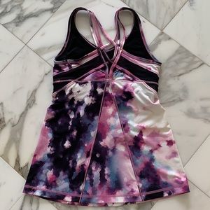 Lululemon Purple/pink/black workout top in excellent condition. Worn a few times